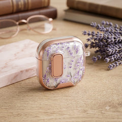 Flowers Lady Design Earbuds Case With Lock - Elite Phones