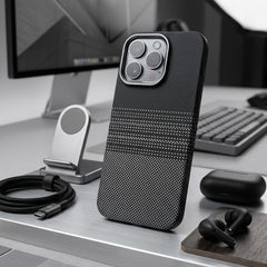 Grid & Grain Custom Orange Pattern Case - Elite Phones