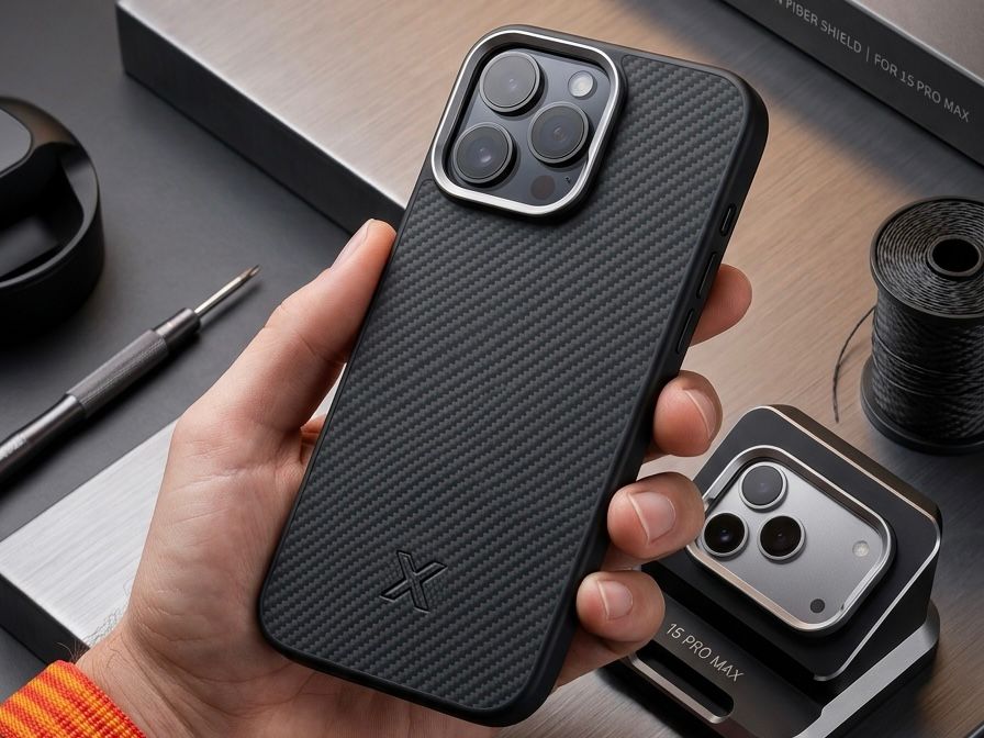 Grid & Grain Custom Orange Pattern Case - Elite Phones