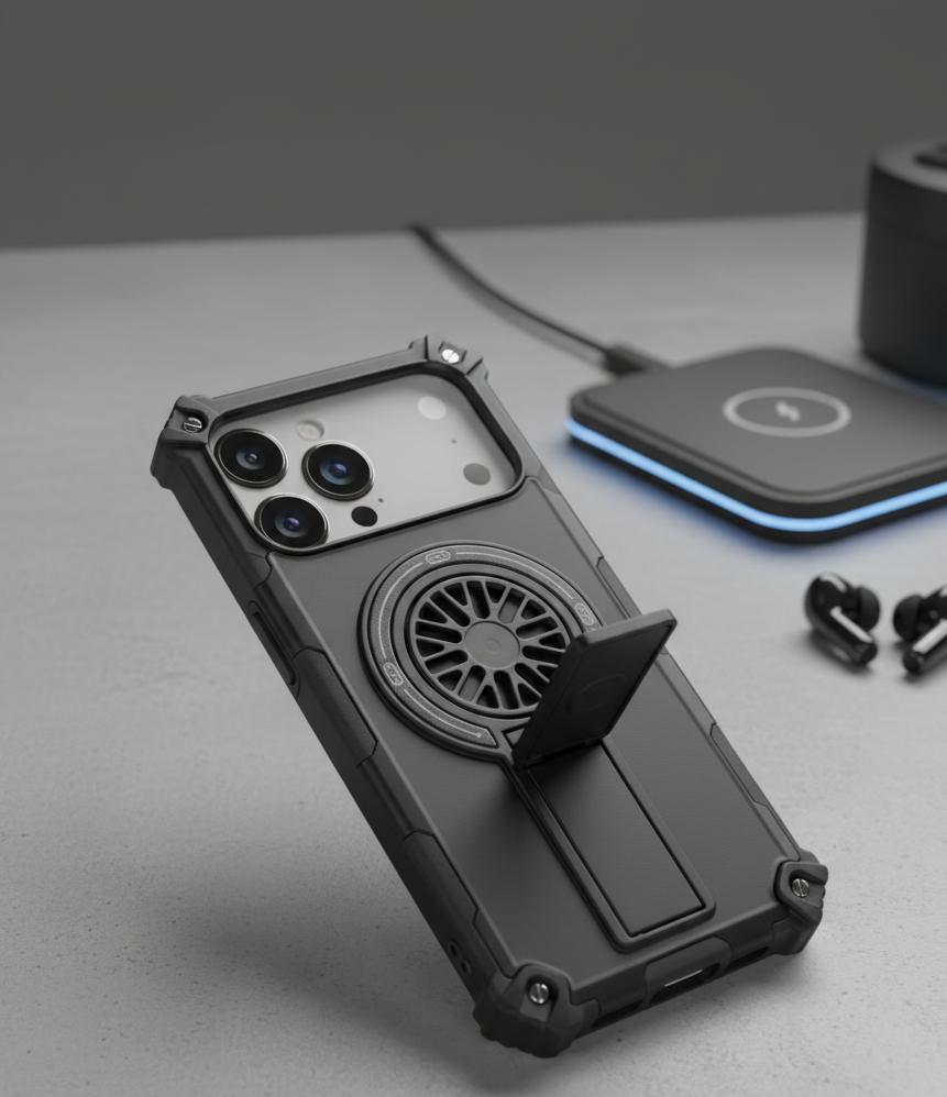Heavy Duty Mecha Magnetic Armor Case With Stand - Elite Phones