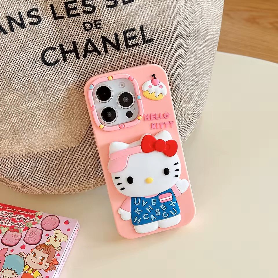 Hello Kitty Silicon Case With Stand - Elite Phones