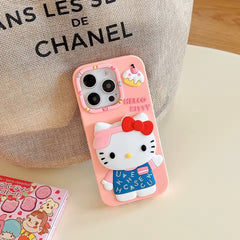 Hello Kitty Silicon Case With Stand - Elite Phones