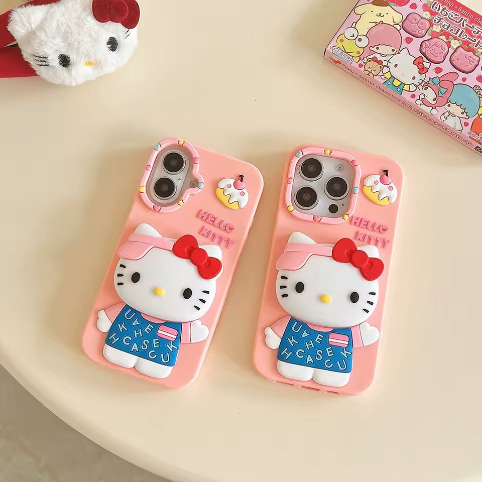 Hello Kitty Silicon Case With Stand - Elite Phones