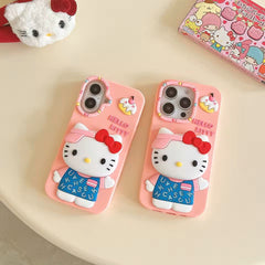 Hello Kitty Silicon Case With Stand - Elite Phones