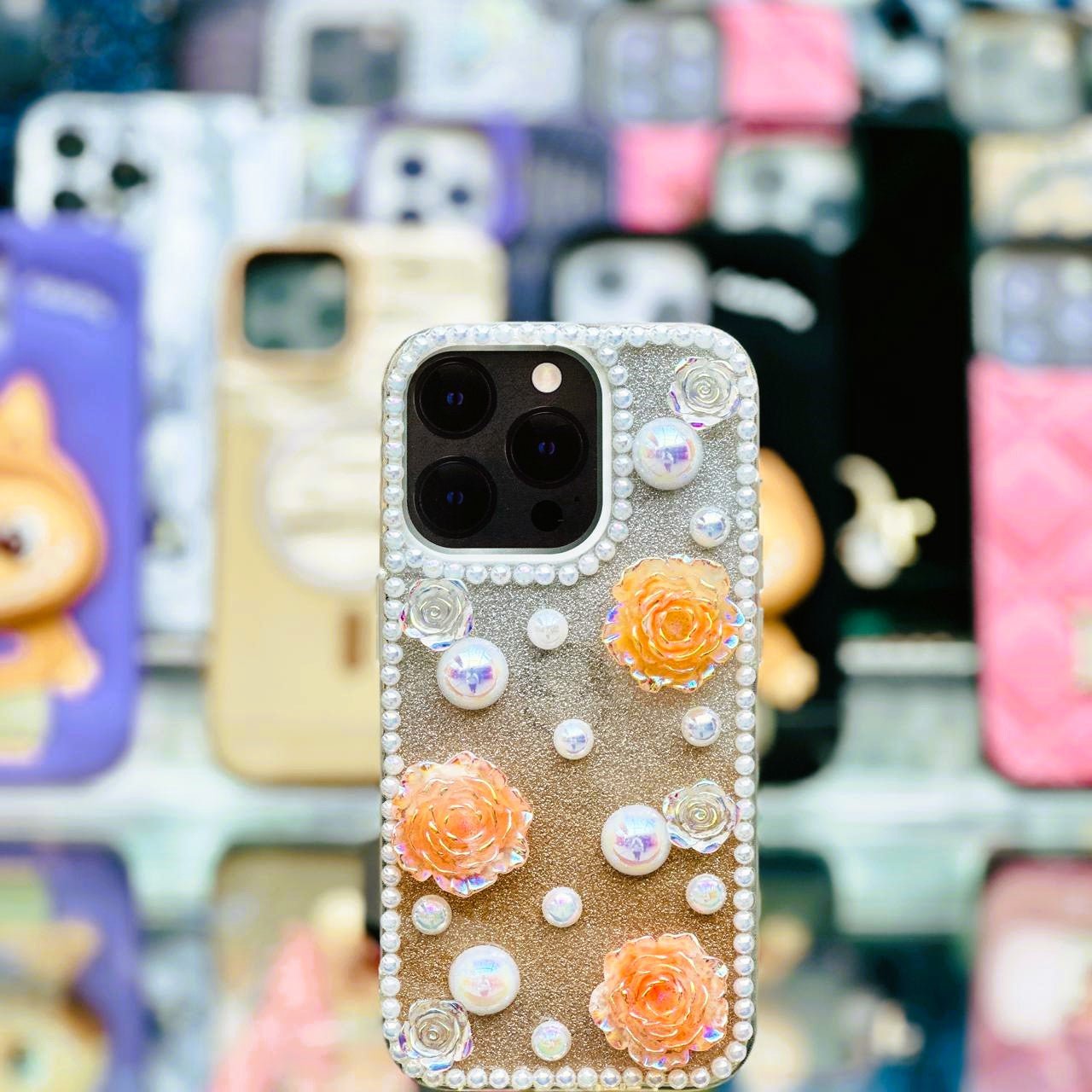 Ipefet Gliter With Flower&Pearl - Elite Phones