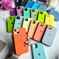 iPhone Silicon Basic Case With Apple Logo - Elite Phones