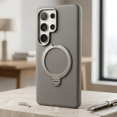 J - CASE Premium Leather Magnetic Ring Stand Case - Elite Phones