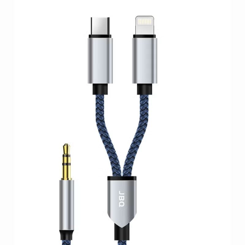 Jbq 2 in 1 Digital Audio Auxiliary Cable For Type C, Compatible With iPhone 1.2M - Elite Phones
