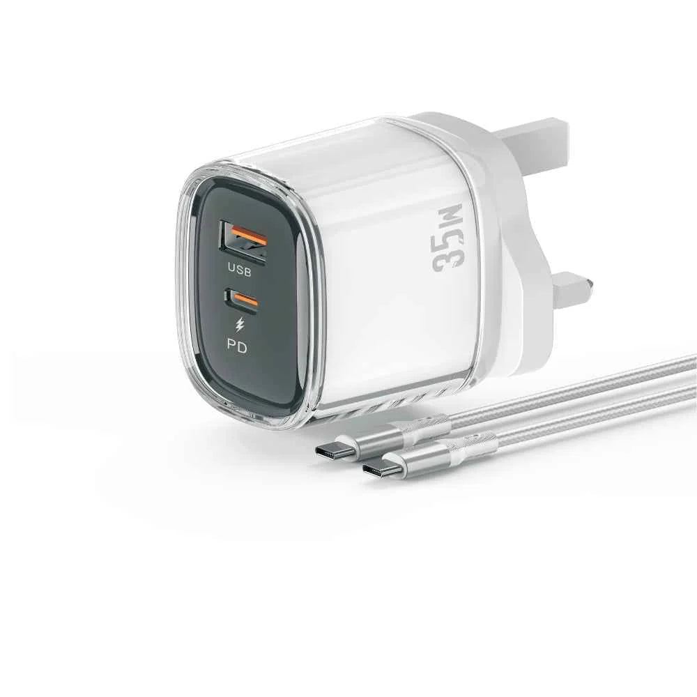 JBQ 2 - Ports PD 35W Fast Charging Adapter Set With C - C Cable - Elite Phones