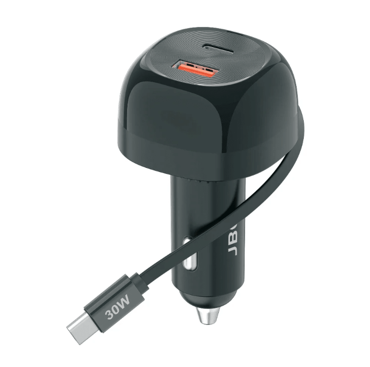 JBQ Retractable Car Charger Type - C - Elite Phones