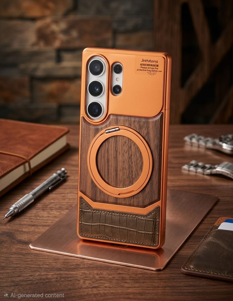 Jinkuhong Luxury Wood & Leather Hybrid Case - Elite Phones