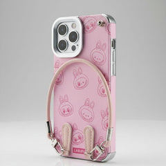 Labubu Leather Case With Hand Strap - Elite Phones