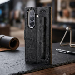 Leather Folio Case with S Pen Holder (for Samsung Galaxy Z Fold) - Elite Phones