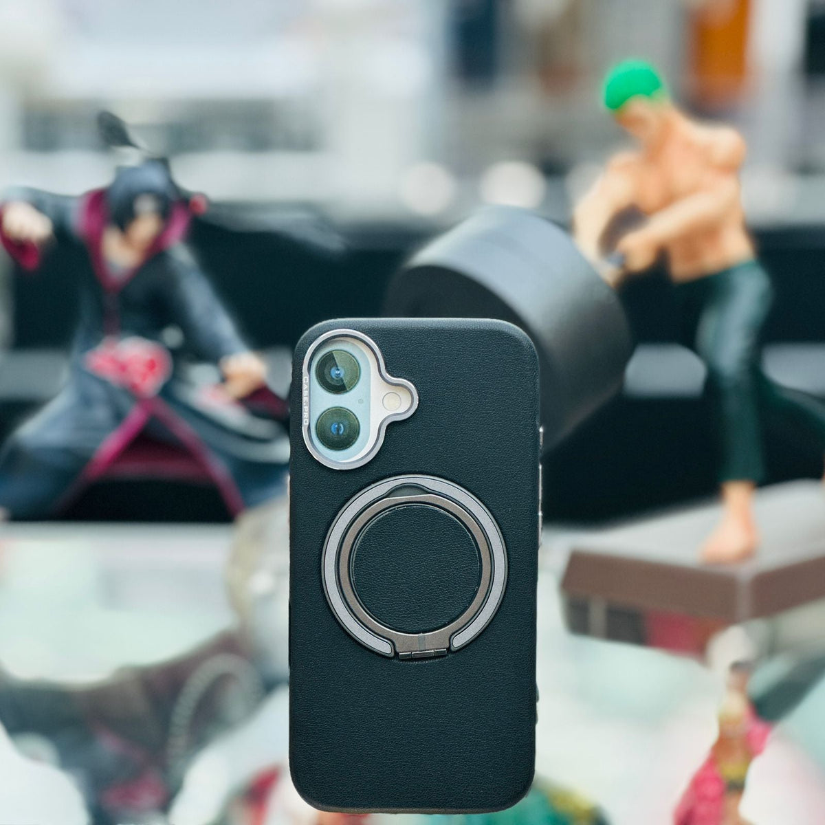 Leather Magesafe With Metal Ring - Elite Phones