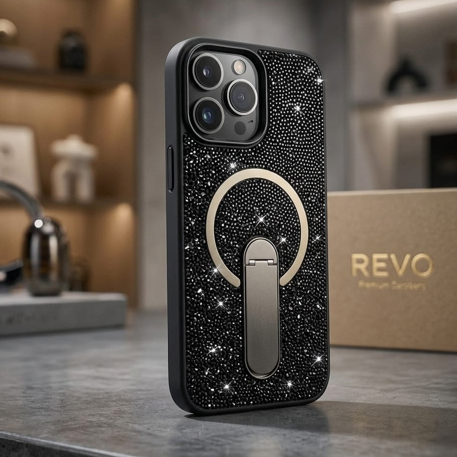 Luxury Diamond Glitter Case with Magnetic Ring Kickstand - Elite Phones