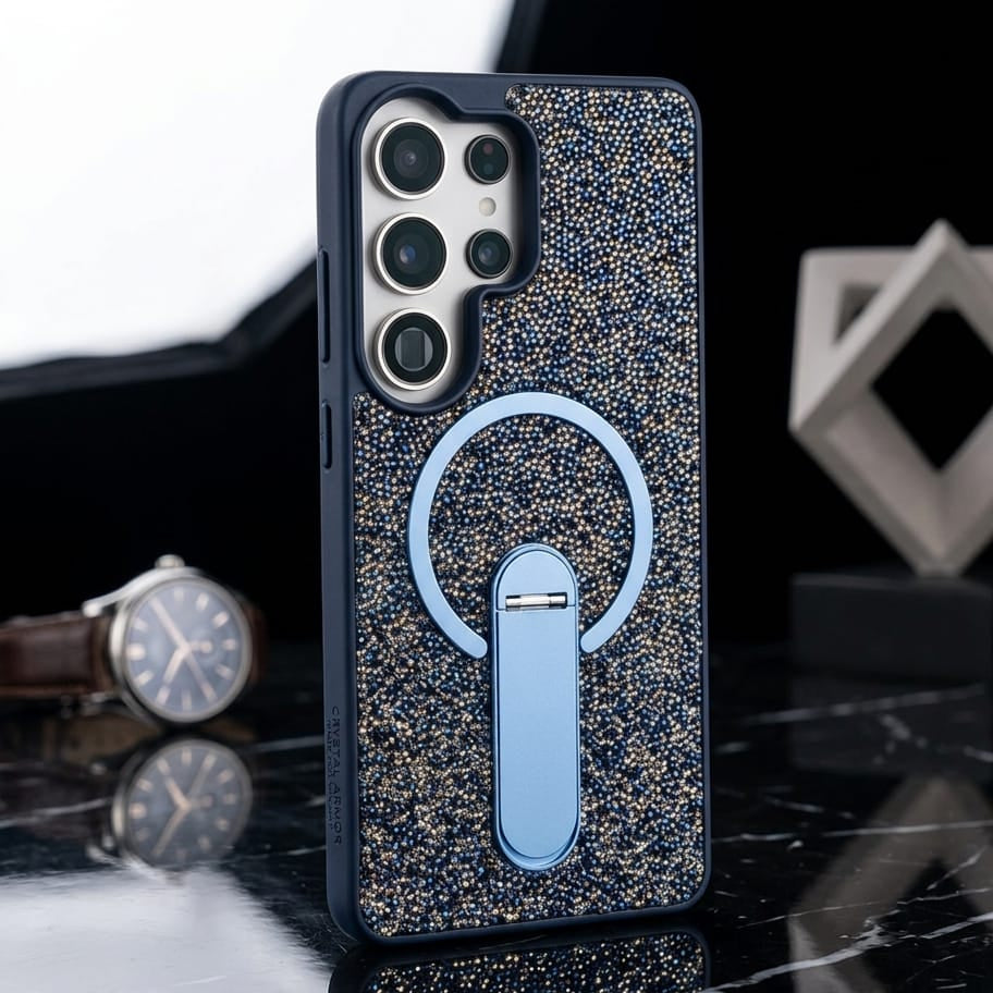 Luxury Diamond Glitter Case with Magnetic Ring Kickstand For Samsung - Elite Phones