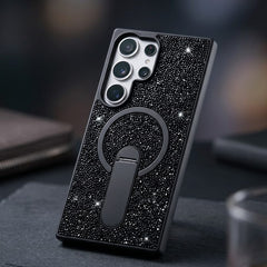 Luxury Diamond Glitter Case with Magnetic Ring Kickstand For Samsung - Elite Phones