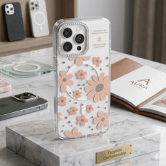 Luxury Floral MagSafe Transparent Case - Elite Phones