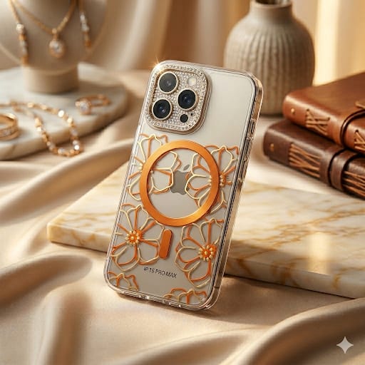 Luxury Floral MagSafe Transparent Case - Elite Phones