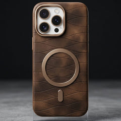 Luxury Magnetic Leather Case with Gold Accents - Elite Phones
