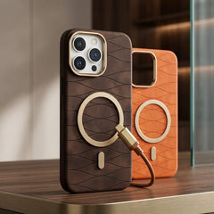 Luxury Magnetic Leather Case with Gold Accents - Elite Phones
