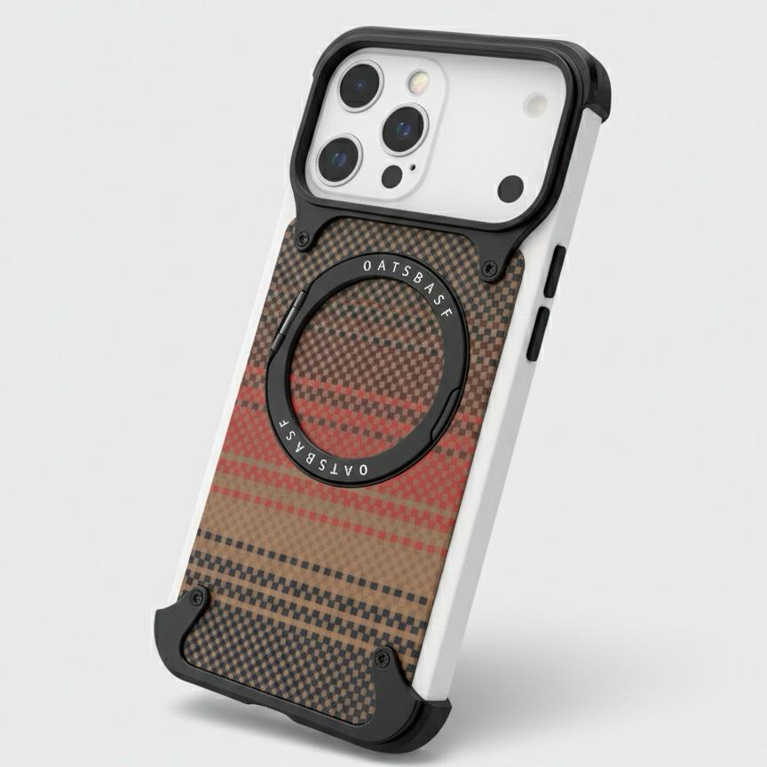 Luxury Metal Bumper Case with MagSafe Ring & Carbon Fiber Back - Elite Phones