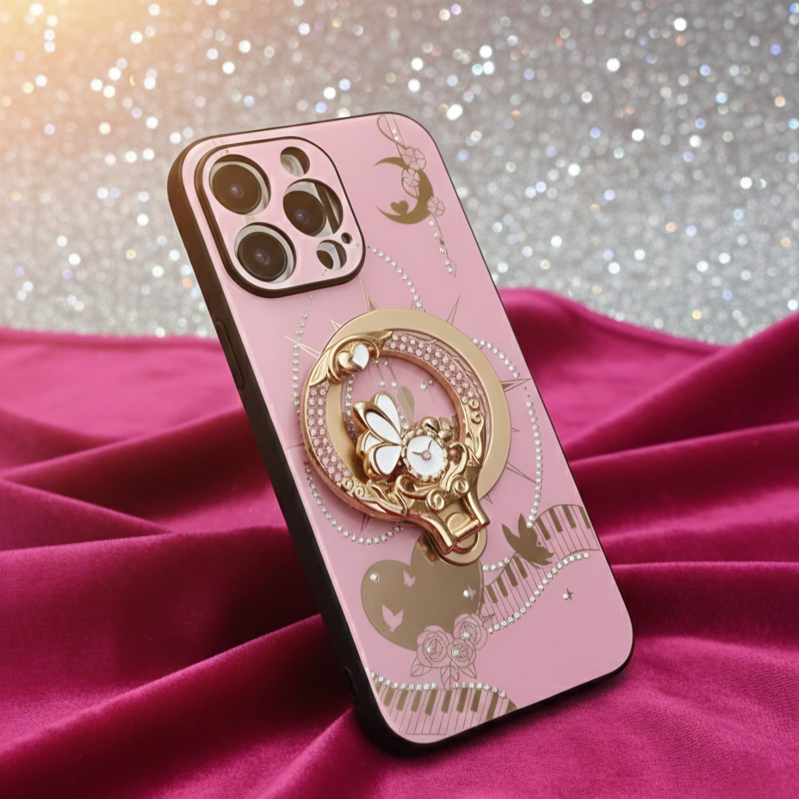 Luxury Pearl Butterfly Jewel Case - Elite Phones