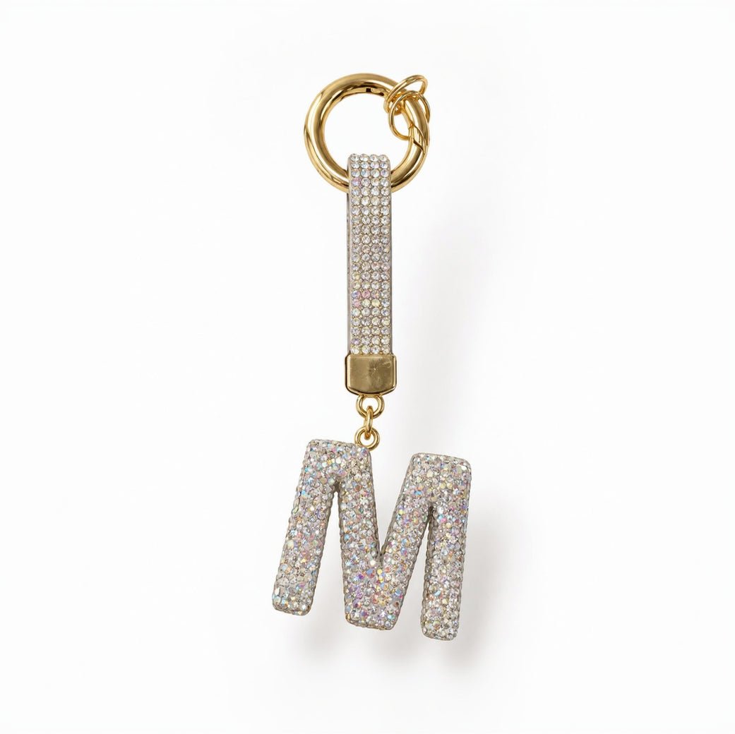 Luxury Rhinestone Initial Letter Keychain – Sparkling "Y" Bag Charm & Keyring - Elite Phones