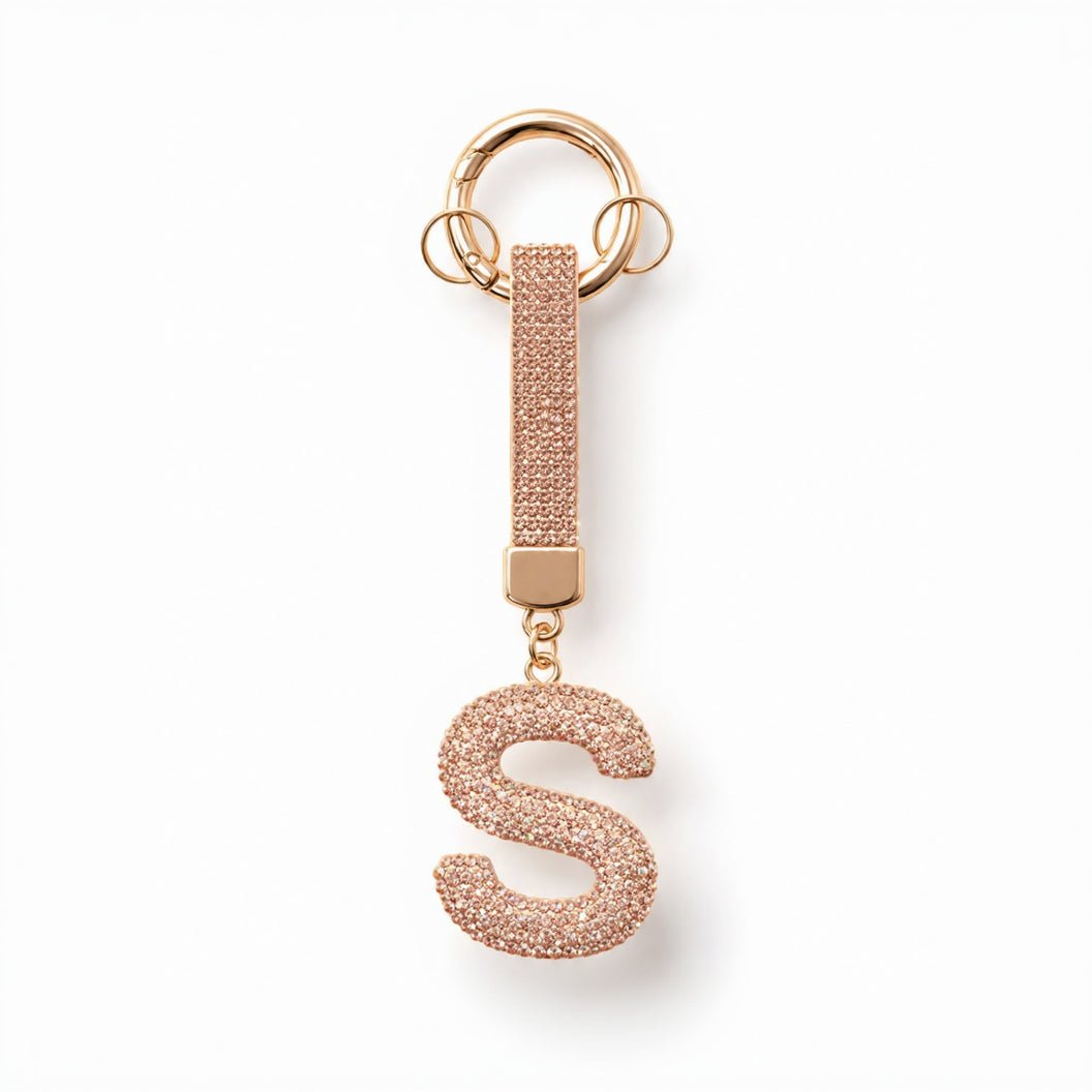Luxury Rhinestone Initial Letter Keychain – Sparkling "Y" Bag Charm & Keyring - Elite Phones
