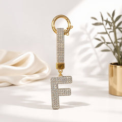 Luxury Rhinestone Initial Letter Keychain – Sparkling "Y" Bag Charm & Keyring - Elite Phones