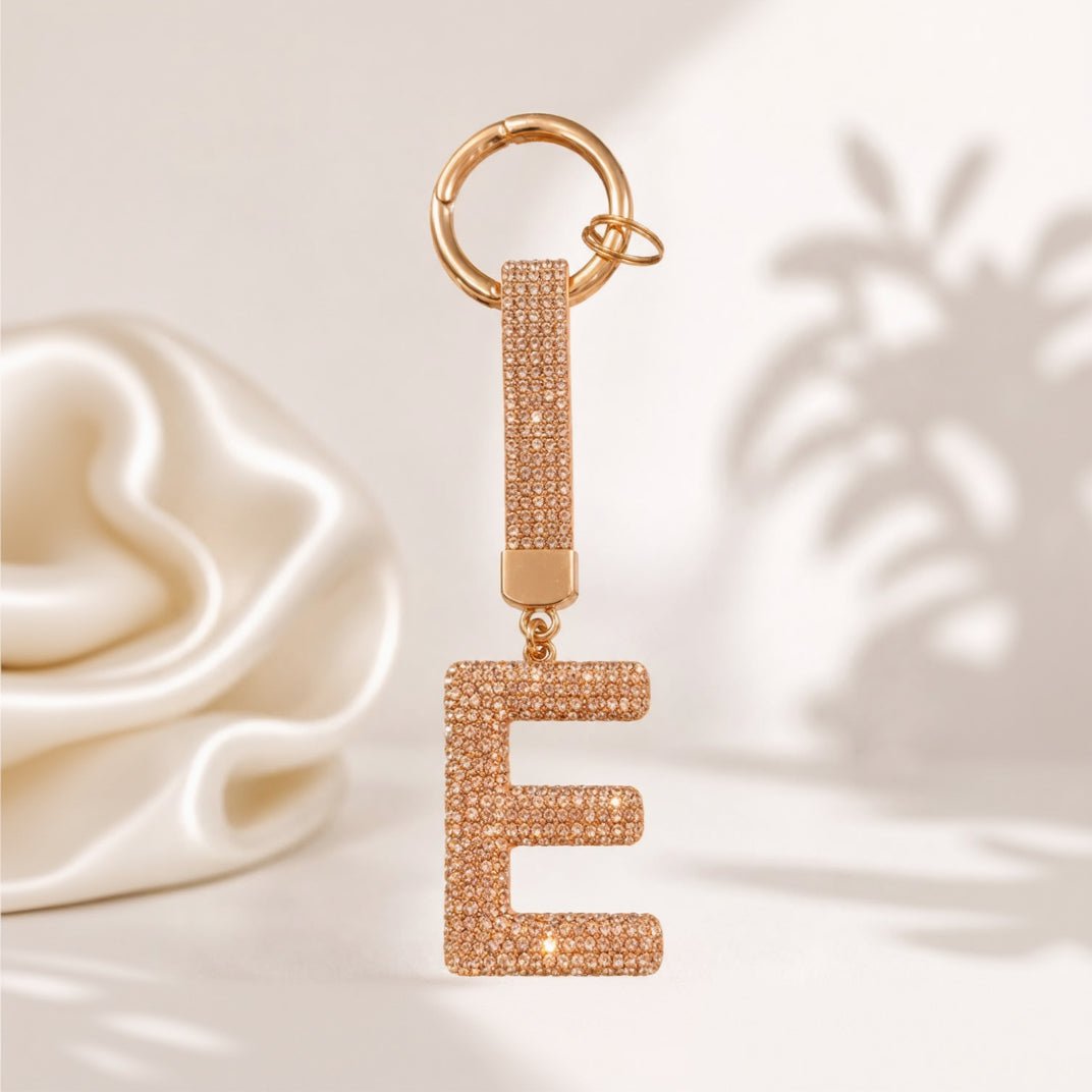 Luxury Rhinestone Initial Letter Keychain – Sparkling "Y" Bag Charm & Keyring - Elite Phones