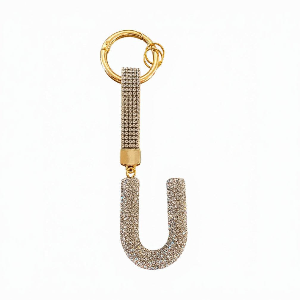 Luxury Rhinestone Initial Letter Keychain – Sparkling "Y" Bag Charm & Keyring - Elite Phones