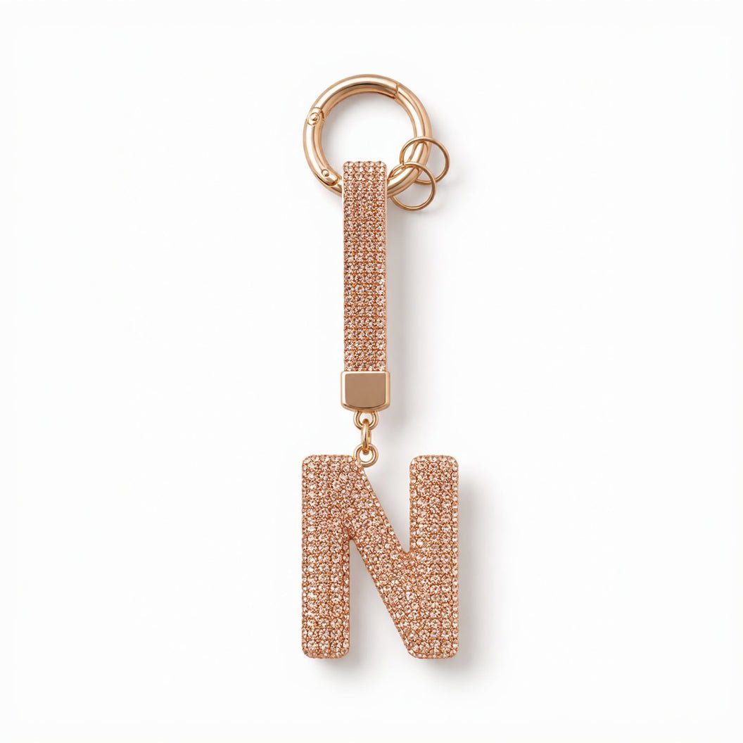 Luxury Rhinestone Initial Letter Keychain – Sparkling "Y" Bag Charm & Keyring - Elite Phones