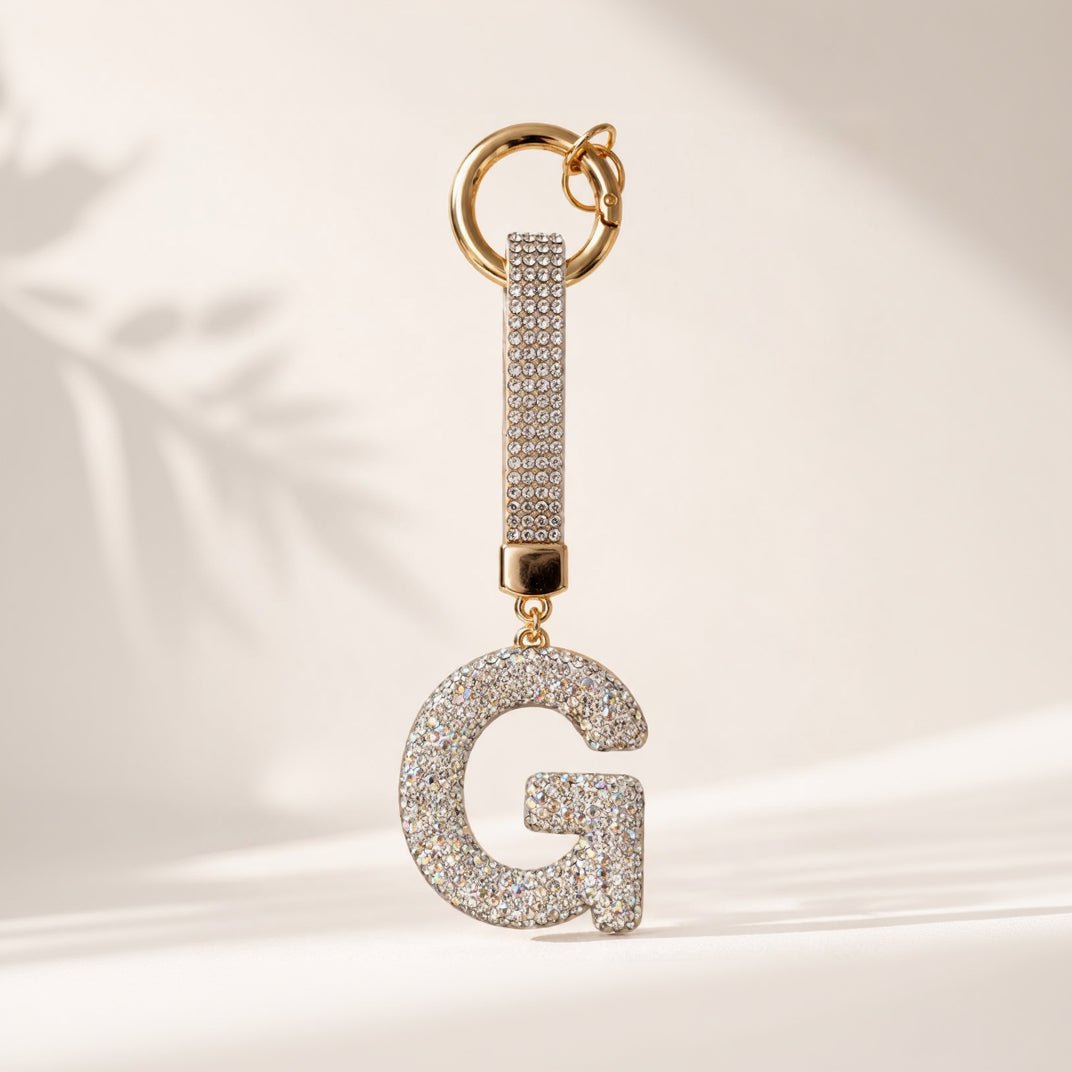 Luxury Rhinestone Initial Letter Keychain – Sparkling "Y" Bag Charm & Keyring - Elite Phones