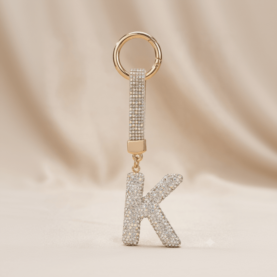 Luxury Rhinestone Initial Letter Keychain – Sparkling "Y" Bag Charm & Keyring - Elite Phones