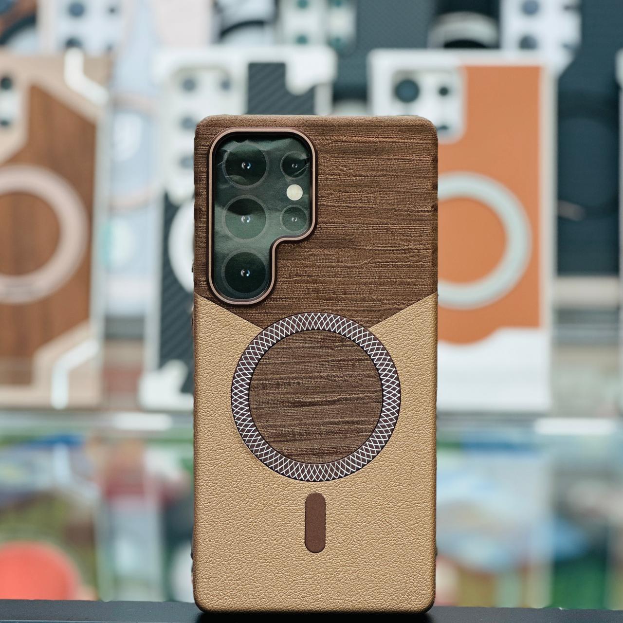 Magnetic half leather half shining - Elite Phones