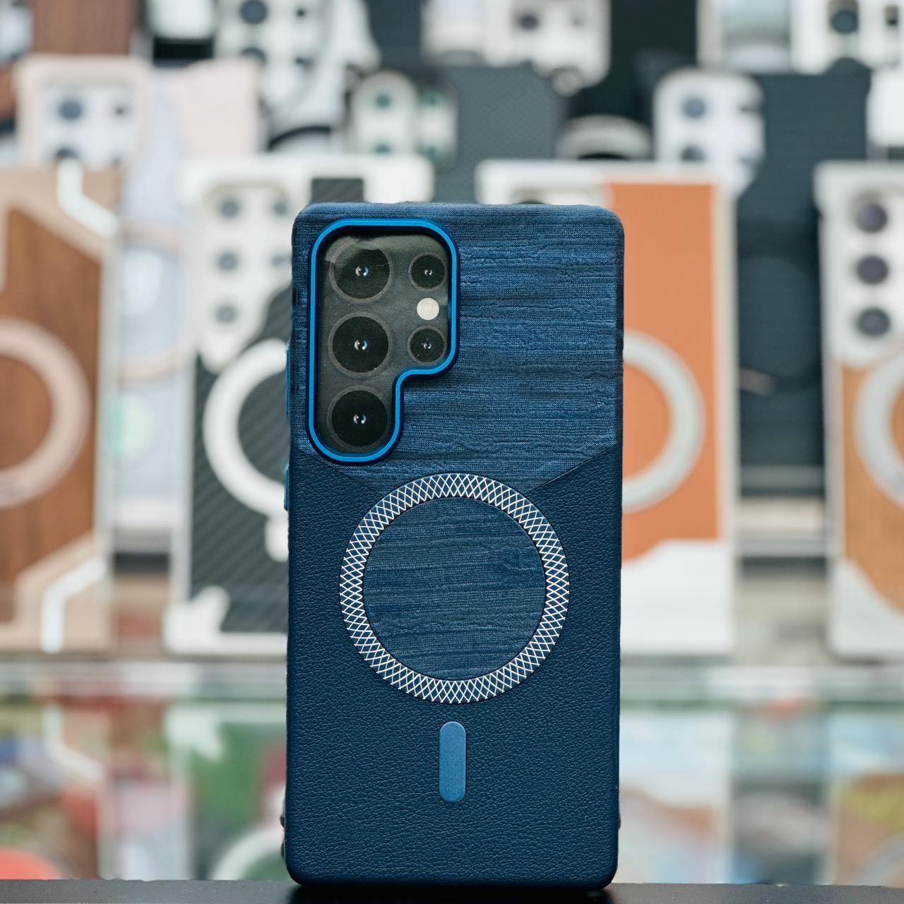Magnetic half leather half shining - Elite Phones