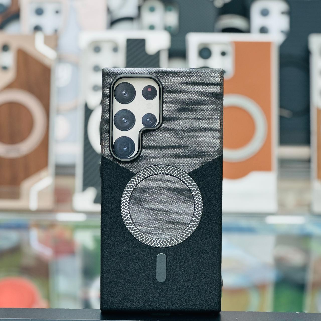 Magnetic half leather half shining - Elite Phones