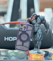 Magsafe Carbon Fiber Case With Camera Stand Net Design - Elite Phones