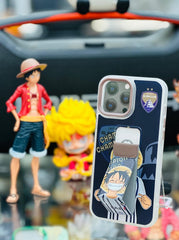 Matt Transparent Case With Hand Strap&Stand Luffy With Alain logo - Elite Phones