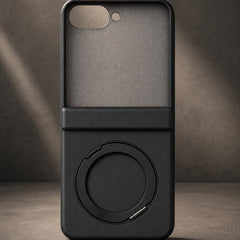 Matte Black Magnetic Ring Kickstand Case for Samsung Galaxy Z Flip - Elite Phones