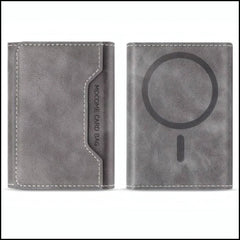 MOCOME Premium Tri-Fold Magnetic Leather Card Wallet (MagSafe Compatible) - Elite Phones