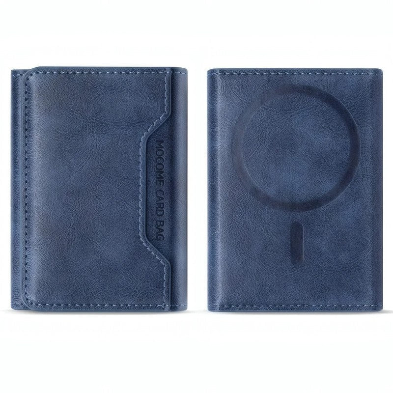 MOCOME Premium Tri-Fold Magnetic Leather Card Wallet (MagSafe Compatible) - Elite Phones