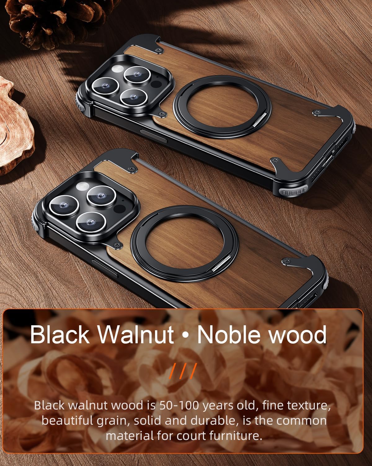 Moobifi Aluminum & Wood Case With MagSafe - Elite Phones