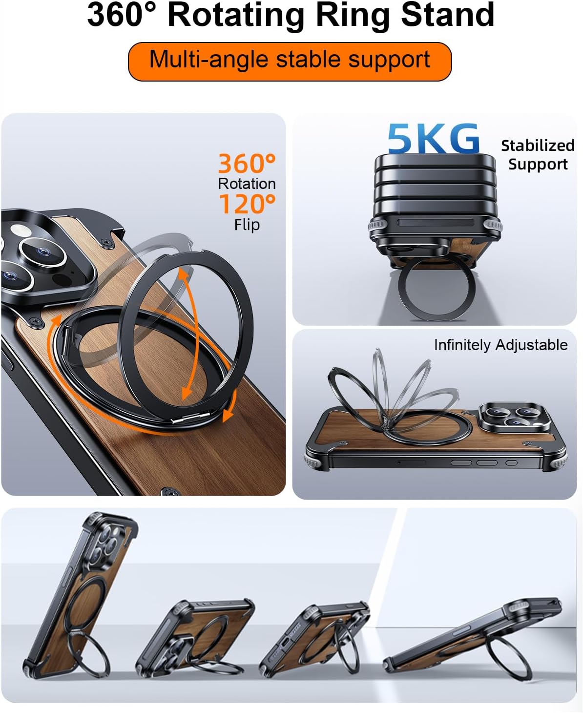Moobifi Aluminum & Wood Case With MagSafe - Elite Phones