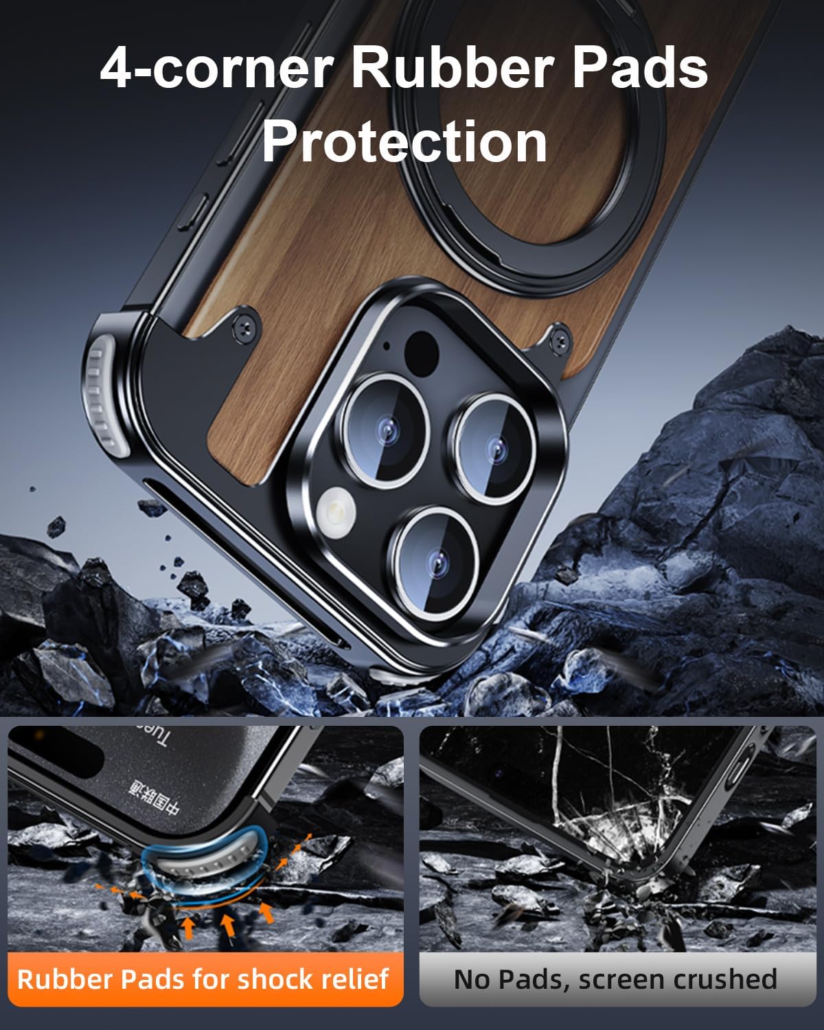 Moobifi Aluminum & Wood Case With MagSafe - Elite Phones