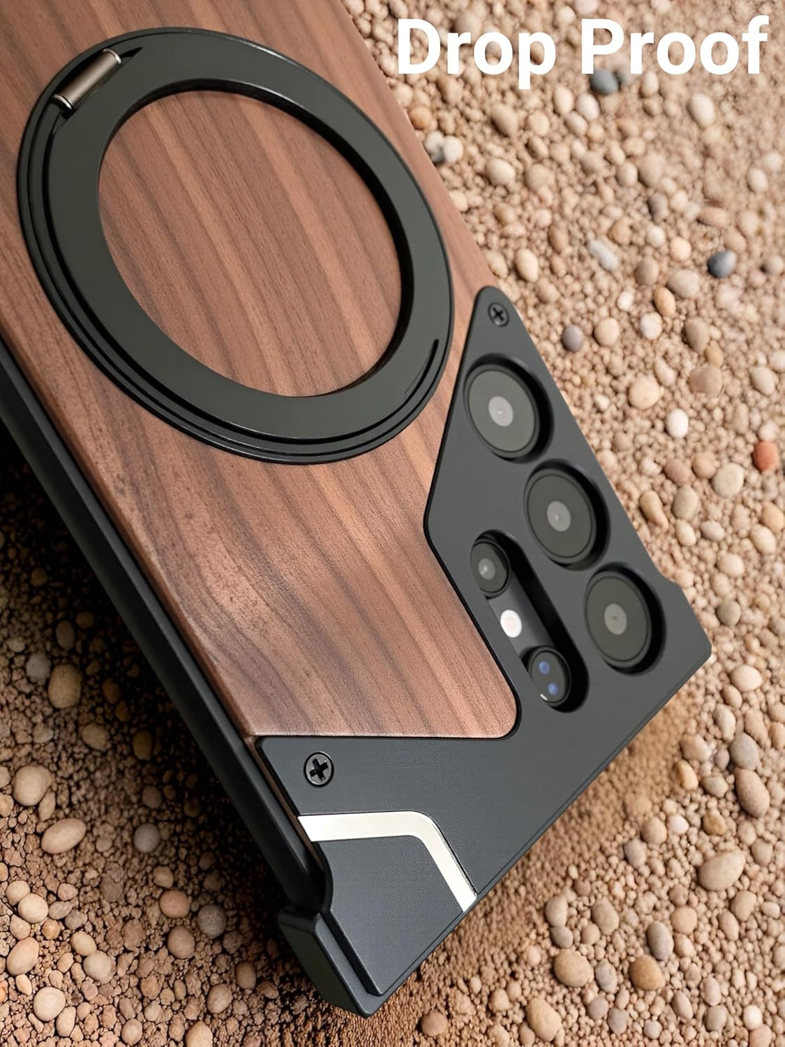 Moobifi Aluminum & Wood Case With MagSafe Armor Design For Samsung - Elite Phones