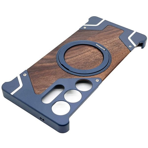 Moobifi Aluminum & Wood Case With MagSafe Armor Design For Samsung - Elite Phones