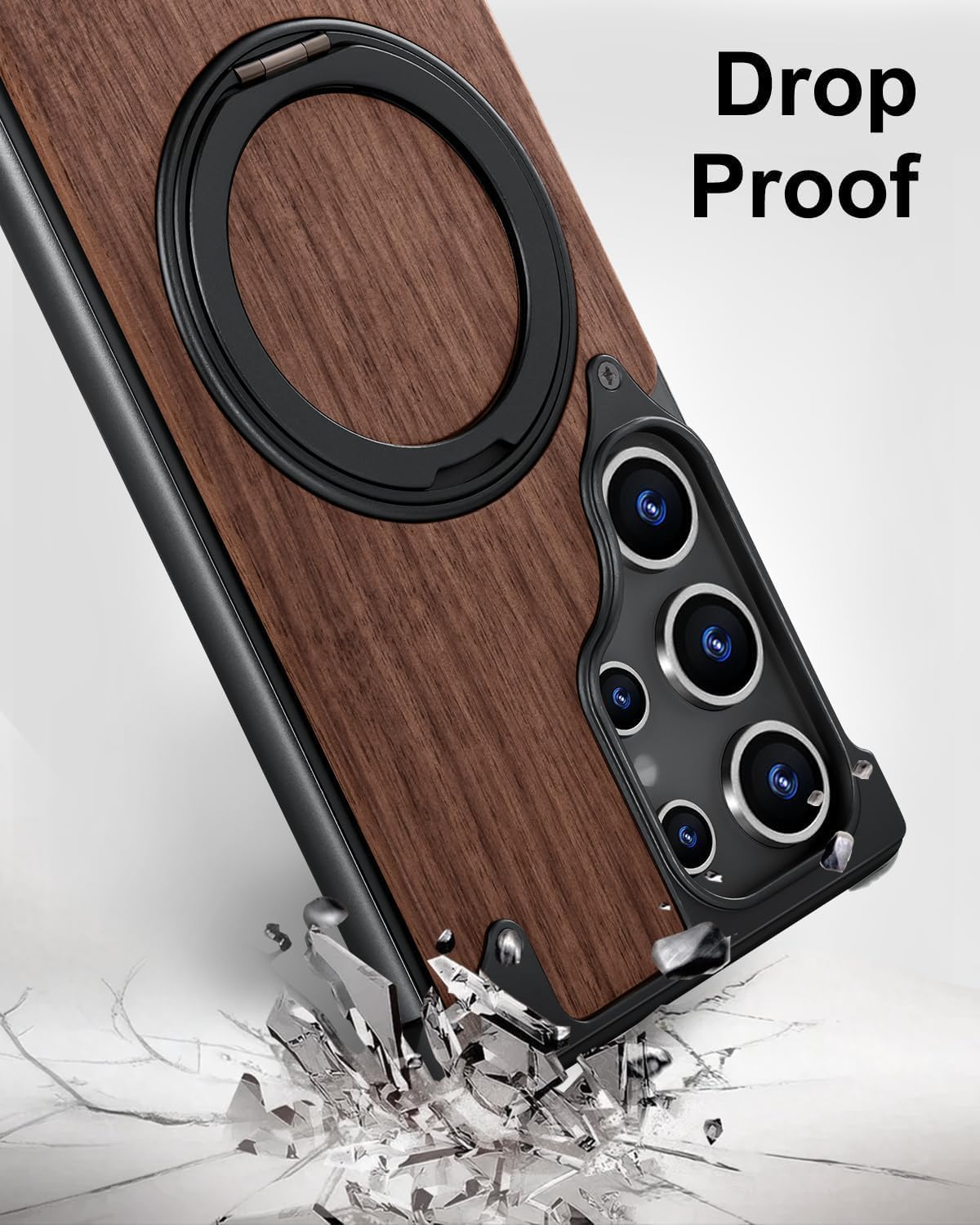 Moobifi Aluminum & Wood Case With MagSafe For Samsung - Elite Phones