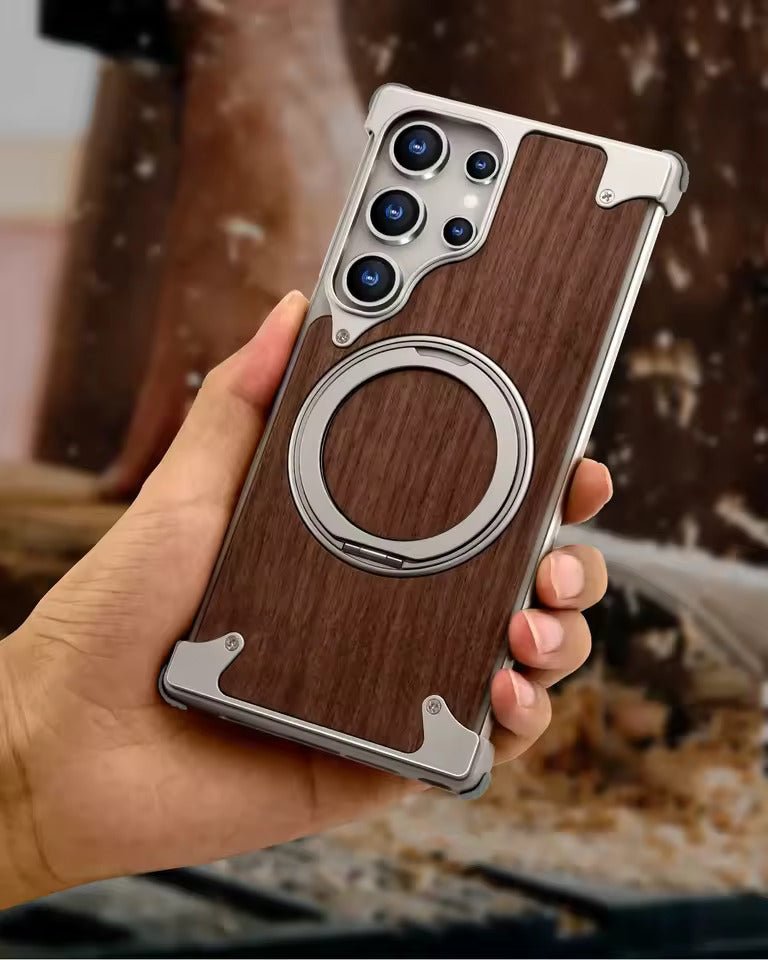 Moobifi Aluminum & Wood Case With MagSafe For Samsung - Elite Phones
